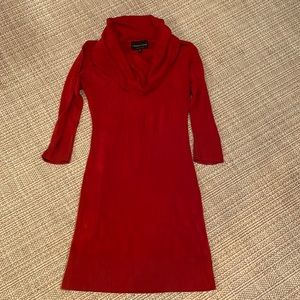 Red sweater dress